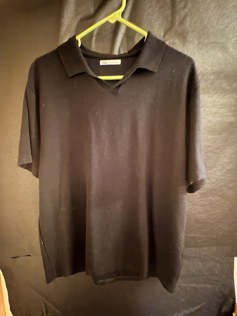 ZARA Knit Boxy Polo Shirt Size L